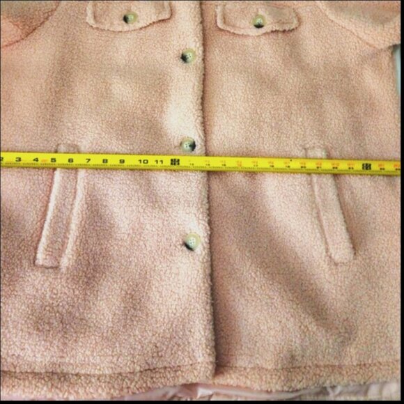 Koolaburra by UGG Shacket 1X Blush Faux Sherpa with Button Off Hood Poly. Lining - Picture 12 of 16